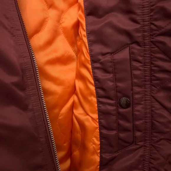 Women’s rag & bone Burgundy Bomber - Picture 4 of 5